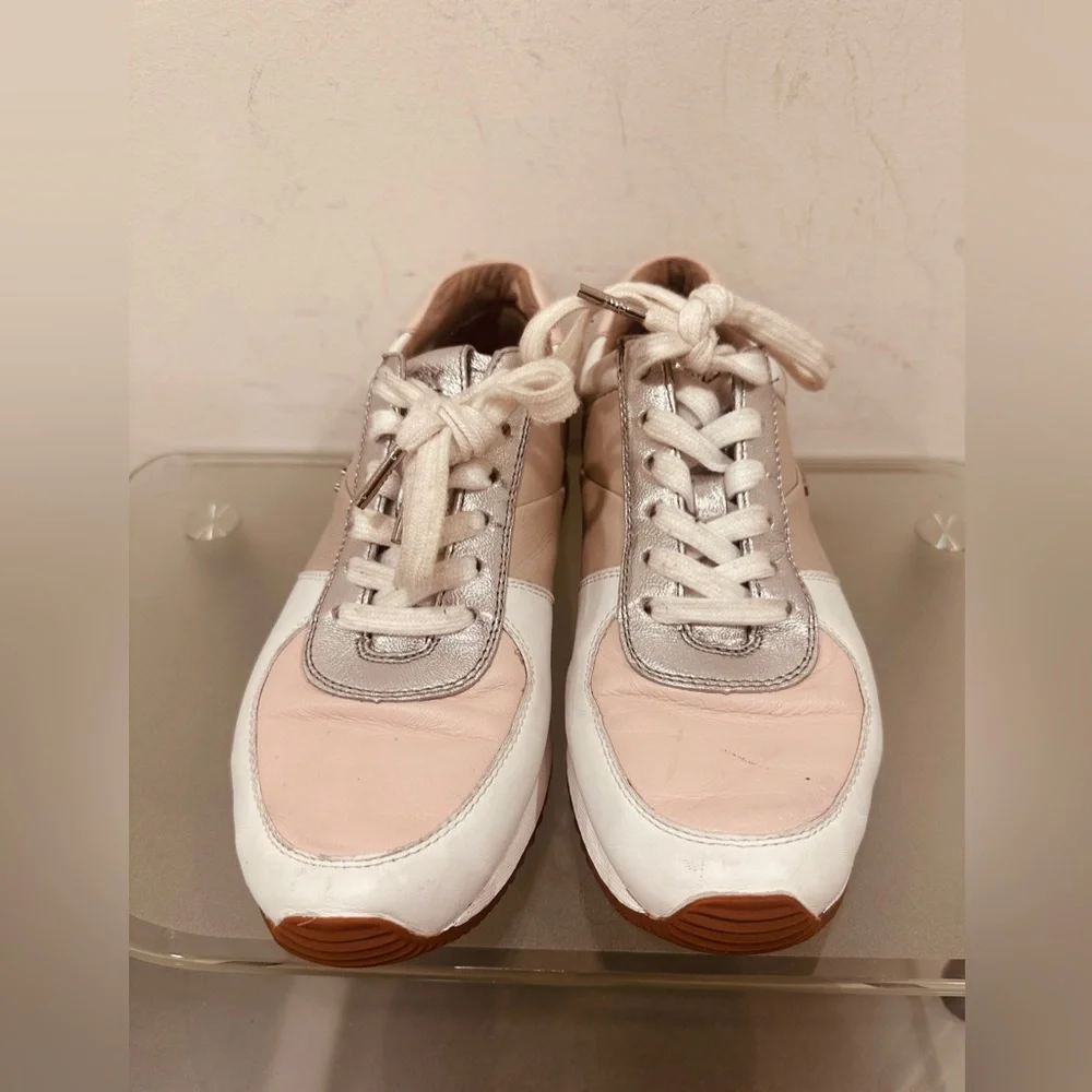 Michael KORS ALLIE Cement Soft Pink Silver Trainer Sneakers US‎ 8